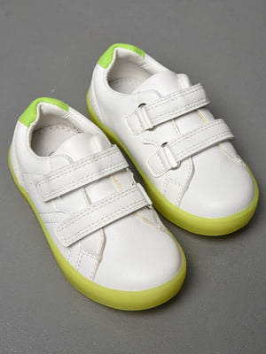 Кросівки білого кольору з липучками | 6835675