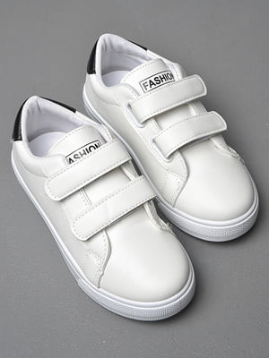 Кросівки білого кольору на липучках | 6835678