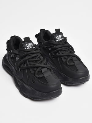 Кросівки чорного кольору на шнурівці  | 6835711