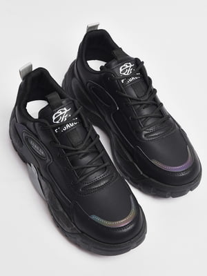 Кросівки чорного кольору на шнурівці | 6835720