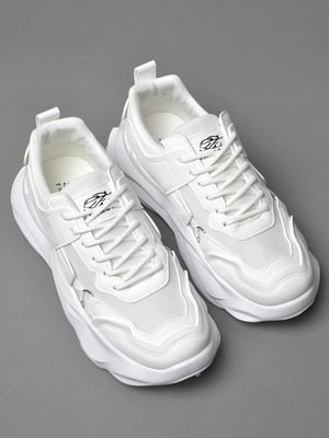 Кросівки білого кольору на шнурівці  | 6835721