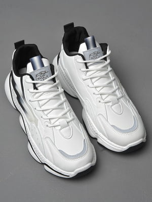 Кросівки білого кольору на шнурівці | 6835735