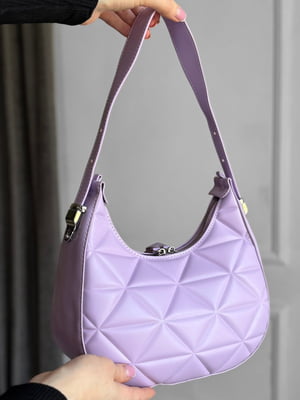 Стьобана фіолетова сумка із екошкіри | 6835895