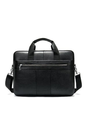 Черная кожаная сумка в деловом стиле | 6838148