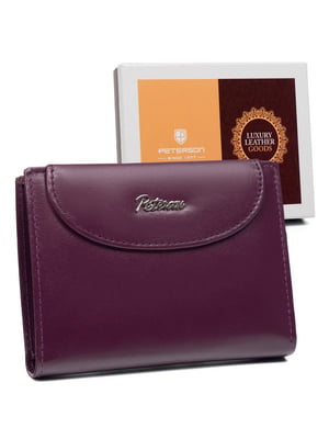 Фіолетовий шкіряний гаманець | 6838241