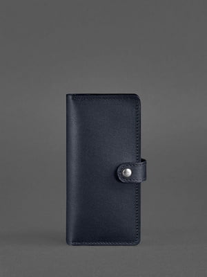 Шкіряний гаманець темно-синього кольору | 6838299