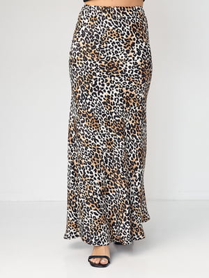 Атласная юбка с леопардовым принтом | 6838503