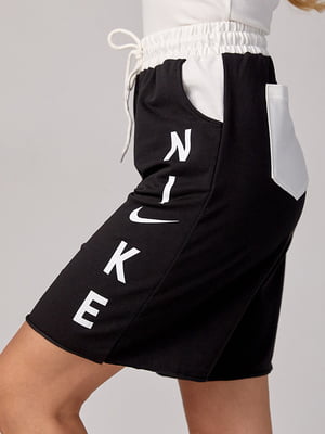 Чорні трикотажні шорти з написом Nike | 6838508