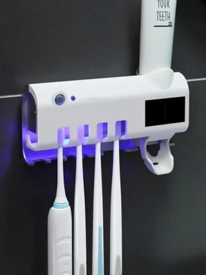 Тримач зубних щіток з автоматичним дозатором для зубної пасти та УФ-стерилізатор 3 в 1 | 6838741