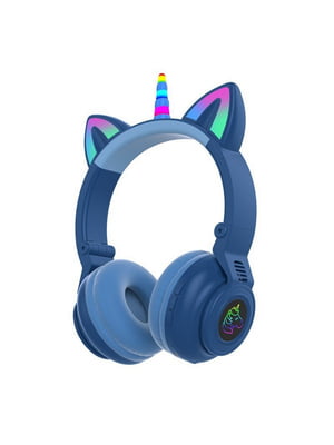 Дитячі бездротові навушники «Єдиноріг» Cat STN-27 LED Bluetooth | 6838818