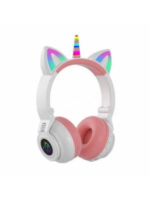 Дитячі бездротові навушники «Єдиноріг»  STN-27 LED Bluetooth | 6838854