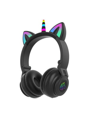 Дитячі бездротові Bluetooth-навушники «Єдиноріг» з котячими вушками і підсвічуванням | 6838871