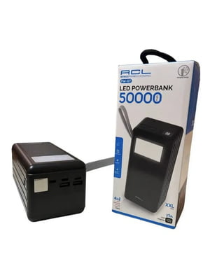 Повербанк ACL PW-07 50000 mah зі швидким заряджанням з LED-ліхтариком лампою powerbank | 6838925