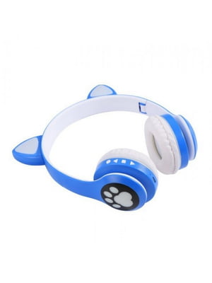 Дитячі навушники бездротові навушники з котячими вухами сині | 6838976