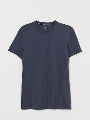 Синяя спортивная футболка с круглым вырезом | 6017653