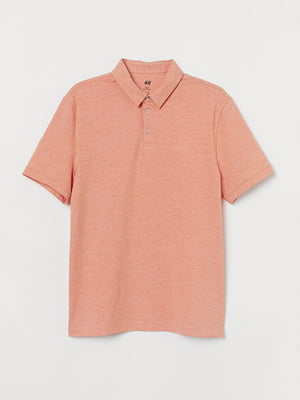 Хлопковая оранжевая футболка-поло | 6840364