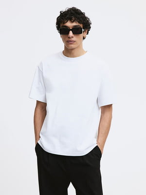 Бавовняна біла футболка | 6840632