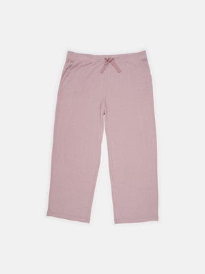 Пижамные темно-розовые брюки на резинке | 6844313