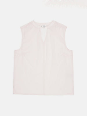 Розовая блуза с фигурным вырезом | 6844325