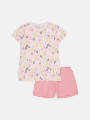 Хлопковая пижама: футболка и шорты | 6844451