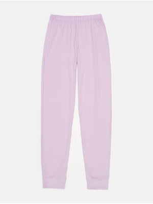 Пижамные брюки сиреневого цвета на резинке | 6844452