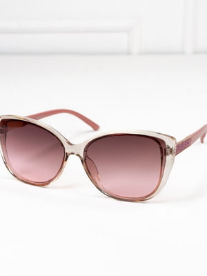 Рожеві окуляри з блискучими вставками | 6845159
