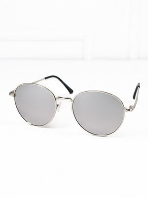 Сірі дзеркальні окуляри з металевою оправою | 6845211