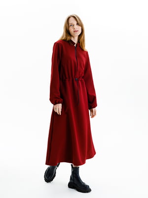 Сукня жіноча з довгим рукавом L бордовий Yuki ЦБ-00235570 | 6840794