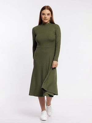 Жіноча сукня з довгим рукавом 50 оливковий Yuki ЦБ-00210694 | 6840816