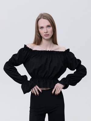 Жіноча блуза з довгим рукавом L чорний TILLE ЦБ-00233765 | 6840921