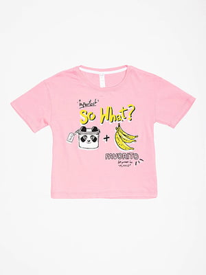 Футболка для дівчинки 80 рожевий Difa ЦБ-00187274 | 6841143