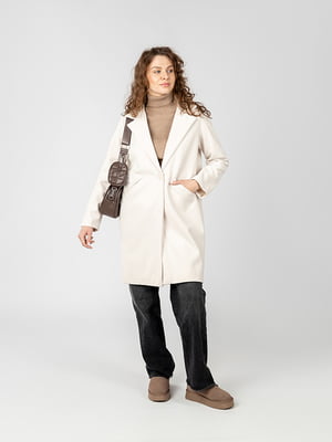 Жіноче пальто L молочний MADAME CIX ЦБ-00234515 | 6841191