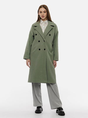 Жіноче пальто оверсайз S оливковий Mixray ЦБ-00214710 | 6841196
