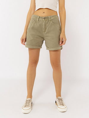 Жіночі короткі джинсові шорти XS оливковий Yuki ЦБ-00219070 | 6841201