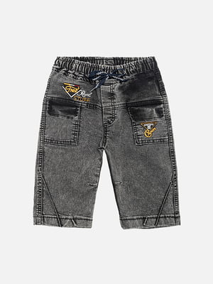 Шорти джинсові для хлопчика 122 чорний Toontoy ЦБ-00191732 | 6841218