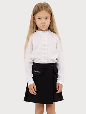 Блуза довгий рукав для дівчинки Mevis ЦБ-00222559 116 Білий | 6841433