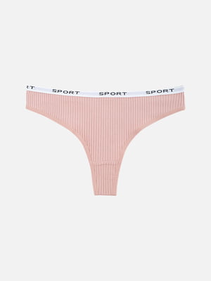 Жіночі трусики Underwear ЦБ-00237676 L Пудровий | 6841572