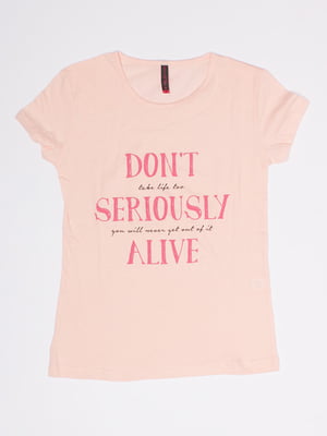 Жіноча футболка S персиковий Brands ЦБ-00192024 | 6841697