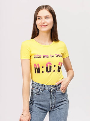 Жіноча футболка S жовтий Brands ЦБ-00192031 | 6841701