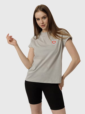 Жіноча футболка M сірий Dias ЦБ-00218109 | 6841717