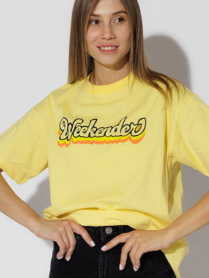 Жіноча футболка регуляр S жовтий Madmext ЦБ-00218983 | 6841720