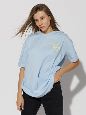 Жіноча футболка регуляр S блакитний Madmext ЦБ-00218988 | 6841725