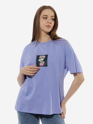 Жіноча футболка оверсайз S бузковий Yuki ЦБ-00219242 | 6841762