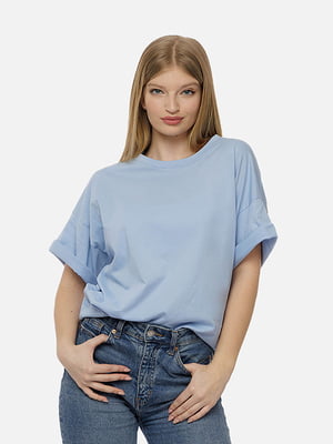 Жіноча футболка оверсайз M блакитний Yuki ЦБ-00210725 | 6841791