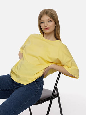 Жіноча футболка оверсайз S жовтий Yuki ЦБ-00210726 | 6841792