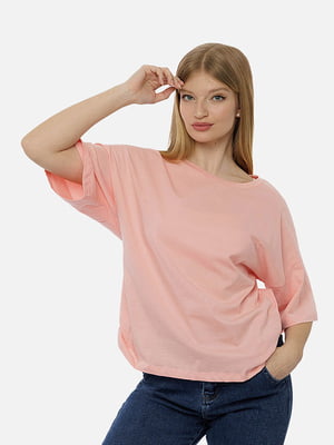 Жіноча футболка оверсайз S персиковий Yuki ЦБ-00210727 | 6841793