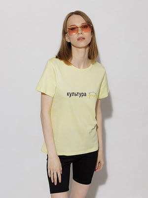 Жіноча футболка регуляр S жовтий Yuki ЦБ-00216235 | 6841800