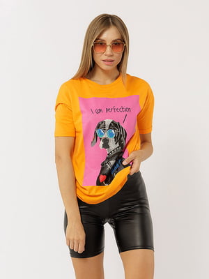 Жіноча футболка регуляр S помаранчевий Crep ЦБ-00216951 | 6841809