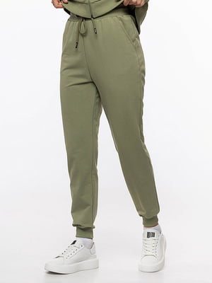 Жіночі спортивні штани S оливковий Yuki ЦБ-00210770 | 6841825