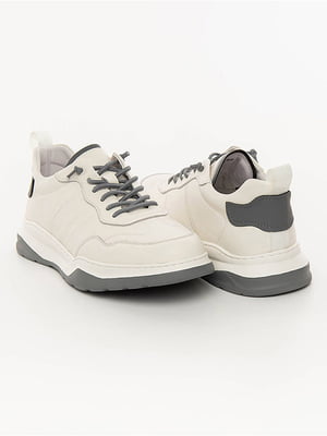Шкіряні чоловічі кросівки 40 білий Brands ЦБ-00179944 | 6841900